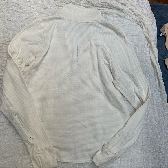 Nike Dri-Fit Sphere Element Half Zip Running Pullover Cream Small - Picture 7 of 13